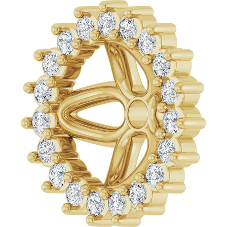 14K Yellow Gold 1/6 CTW Natural Diamond Earring Jackets