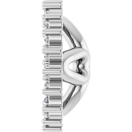 14K White Gold 1/6 CTW Natural Diamond Earring Jackets