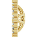 14K Yellow Gold 1/6 CTW Natural Diamond Earring Jackets