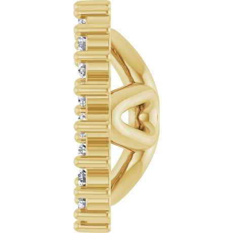 14K Yellow Gold 1/6 CTW Natural Diamond Earring Jackets