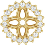 14K Yellow Gold 1/6 CTW Natural Diamond Earring Jackets