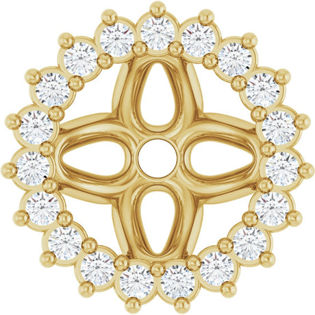 14K Yellow Gold 1/6 CTW Natural Diamond Earring Jackets