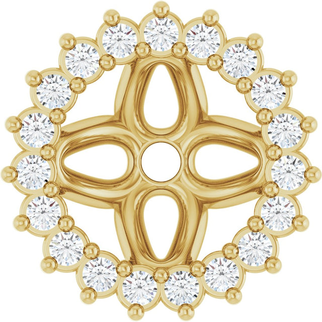 14K Yellow Gold 1/6 CTW Natural Diamond Earring Jackets