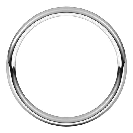 14K White Gold 3.5 mm Comfort-Fit European-Style Band Size 4.5