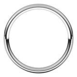 14K White Gold 3.5 mm Comfort-Fit European-Style Band Size 4.5