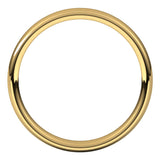 10K Yellow 3.5 mm Comfort-Fit European-Style Band Size 6
