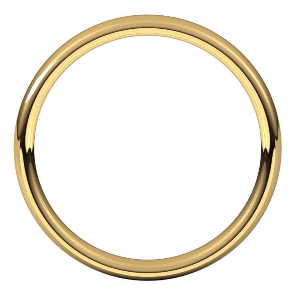 10K Yellow Gold 3.5 mm Comfort-Fit European-Style Band Size 7.5