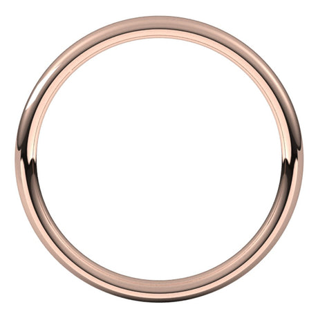 14K Rose Gold 2.5 mm Comfort-Fit European-Style Band Size 8.5