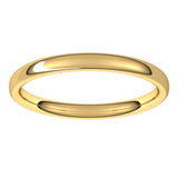 10K Yellow Gold 2.5 mm Comfort-Fit European-Style Band Size 10