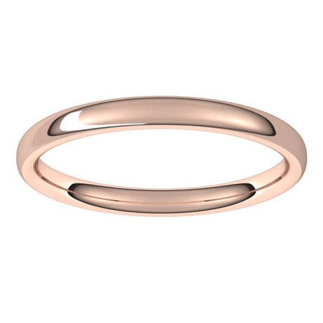 14K Rose Gold 2.5 mm Comfort-Fit European-Style Band Size 7