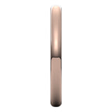 14K Rose Gold 2.5 mm Comfort-Fit European-Style Band Size 7