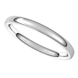 14K White Gold 2.5 mm Comfort-Fit European-Style Band Size 5.5