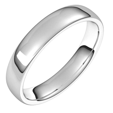 Platinum 4.5 mm Comfort-Fit Standard Weight European-Style Band Size 9.5