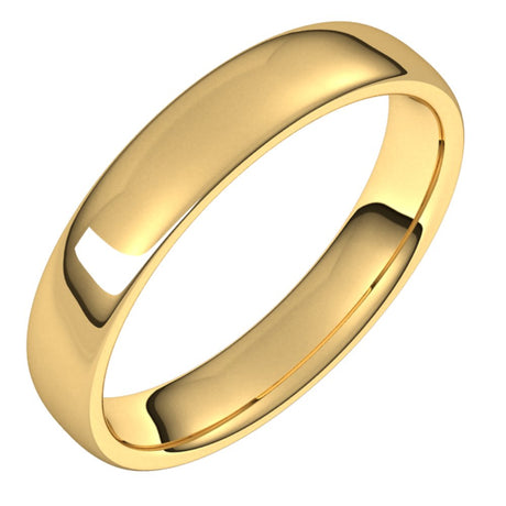 14K Yellow Gold 4.5 mm Comfort-Fit European-Style Band Size 5