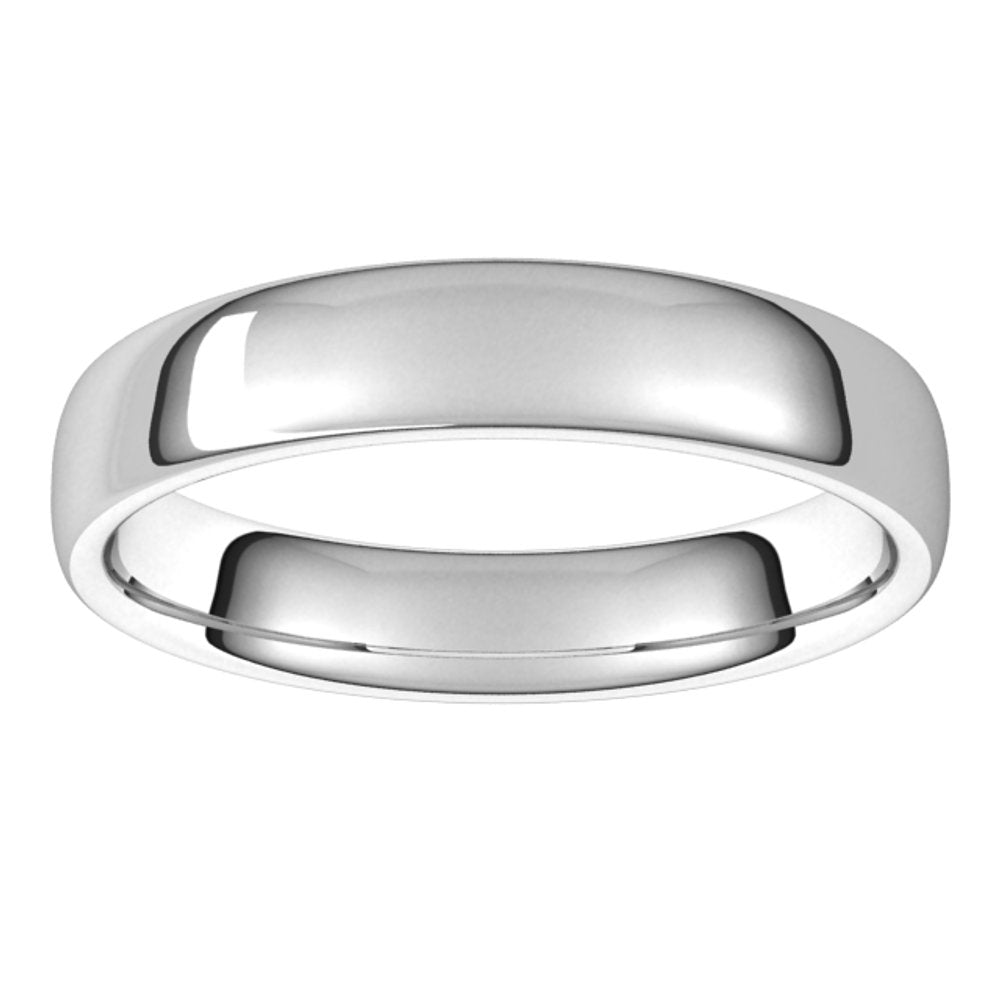 14K White 4.5 mm Comfort-Fit Standard Weight European-Style Band