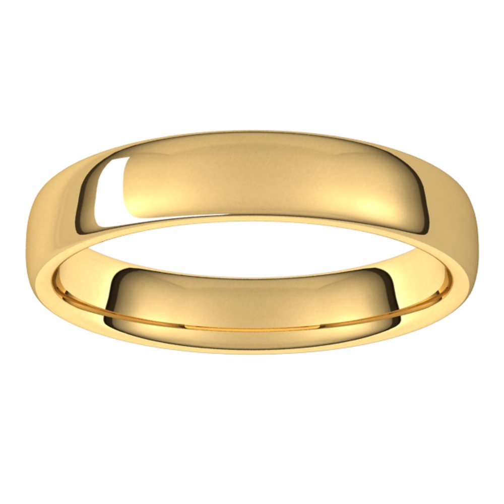 14K Yellow 4.5 mm Comfort-Fit Standard Weight European-Style Band