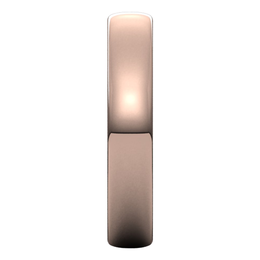 14K Rose Gold 4.5 mm Comfort-Fit European-Style Band Size 10