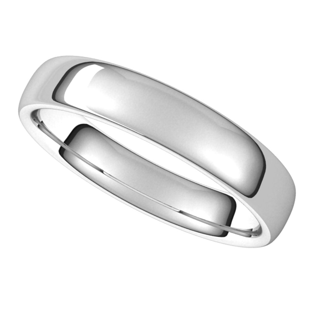 Sterling Silver 4.5 mm Comfort-Fit European-Style Band Size 9