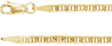 14K Yellow Gold 2.25 mm Curbed Anchor 24" Chain