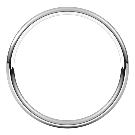 14K White Gold 2 mm Lightweight Comfort-Fit European-Style Band Size 6