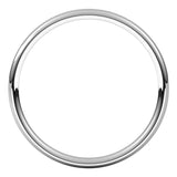 Platinum 2 mm Lightweight Comfort-Fit European-Style Band Size 7