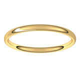 14K Yellow 2 mm Comfort-Fit Lightweight European-Style Band