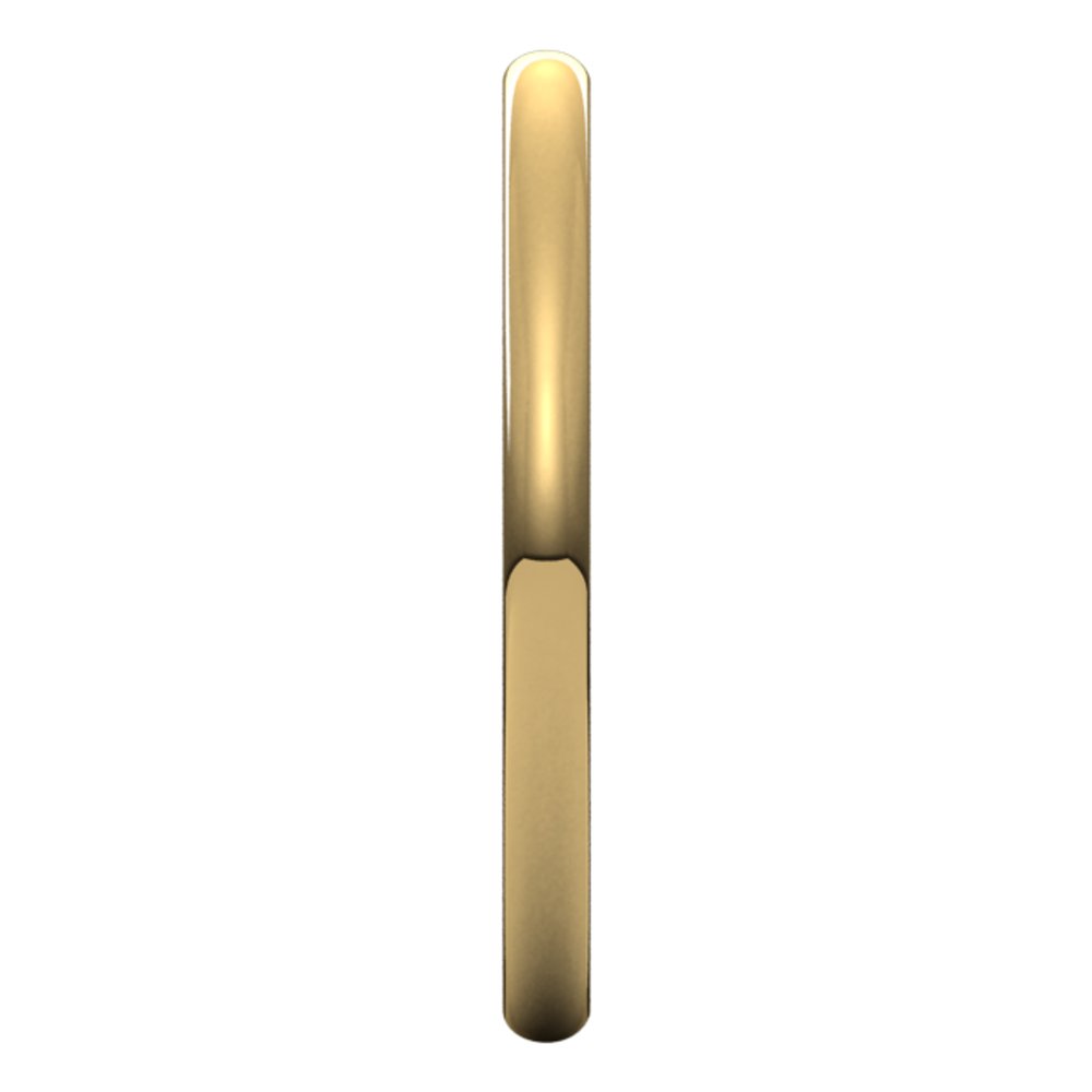 18K Yellow Gold 2 mm Lightweight Comfort-Fit European-Style Band Size 5