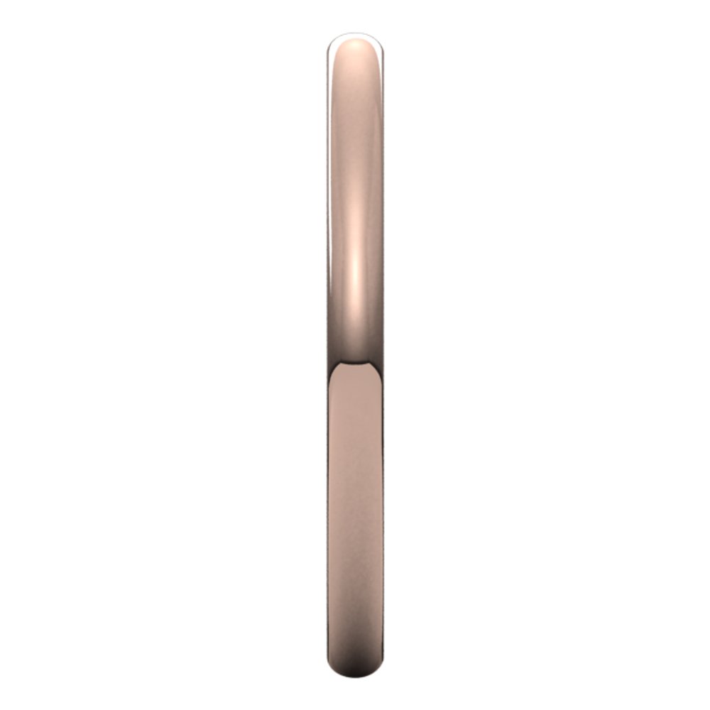 14K Rose Gold 2 mm Lightweight Comfort-Fit European-Style Band Size 7