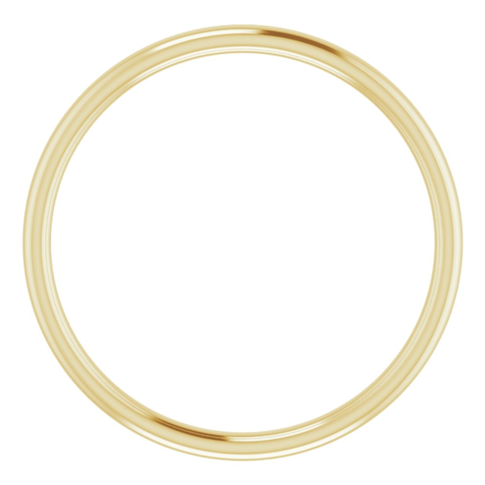 14K Yellow Gold 2 mm Lightweight Comfort-Fit European-Style Band Size 4