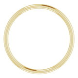 14K Yellow Gold 2 mm Lightweight Comfort-Fit European-Style Band Size 4