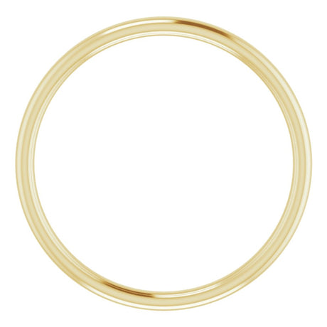 18K Yellow Gold 2 mm Lightweight Comfort-Fit European-Style Band Size 5