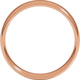 14K Rose Gold 6 mm Lightweight Comfort-Fit European-Style Band Size 8