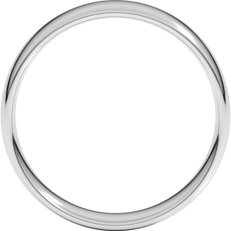 14K X1 White 6 mm Lightweight Comfort-Fit European-Style Band Size 9