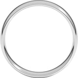 14K X1 White 6 mm European Light Band