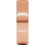 14K Rose Gold 6 mm Lightweight Comfort-Fit European-Style Band Size 8