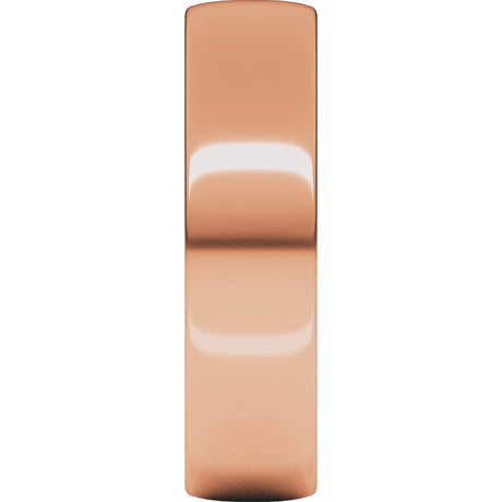 14K Rose Gold 6 mm Lightweight Comfort-Fit European-Style Band Size 8