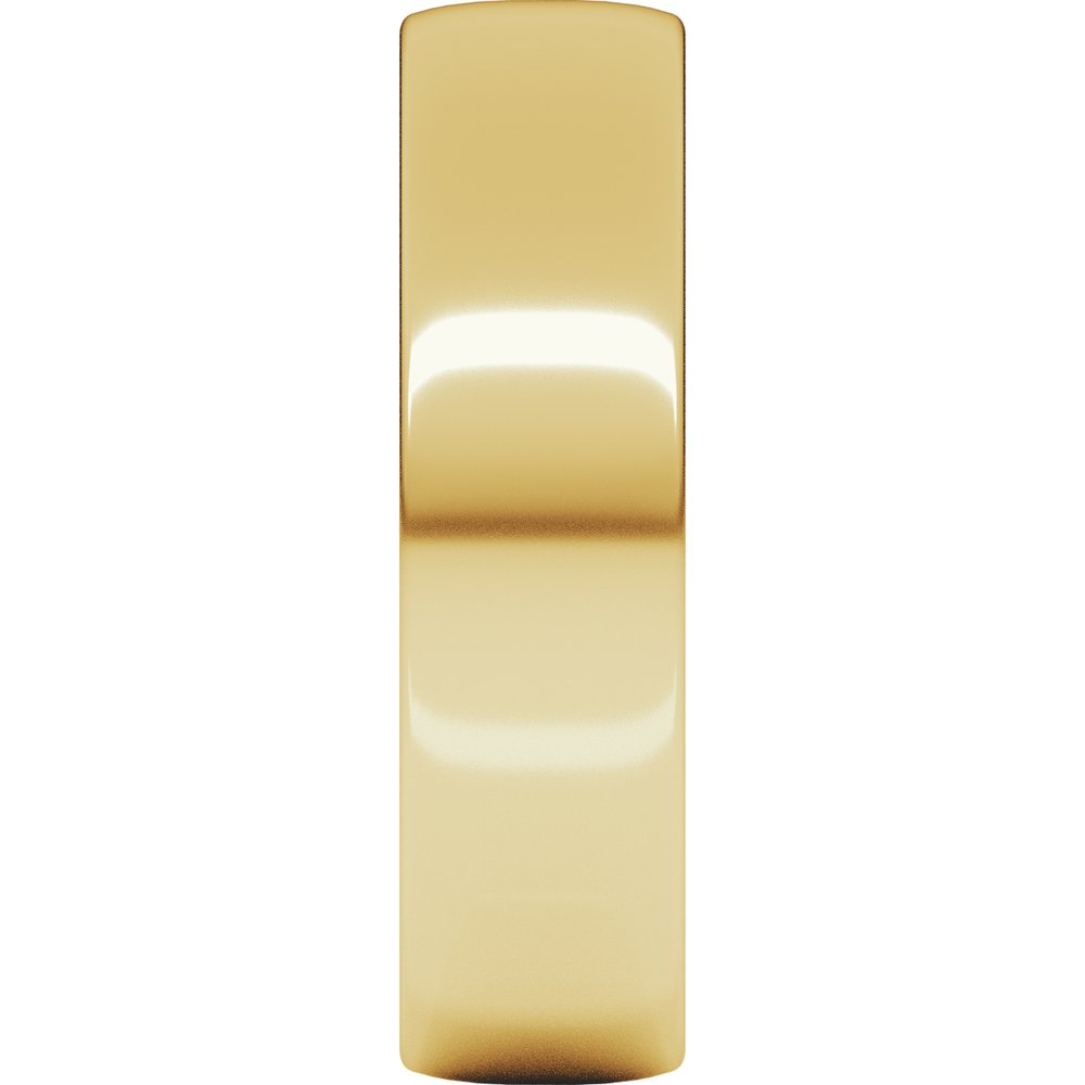 10K Yellow Gold 6 mm Lightweight Comfort-Fit European-Style Band Size 8