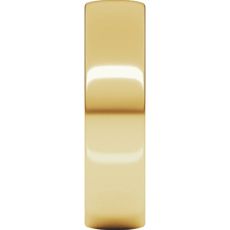 10K Yellow Gold 6 mm Lightweight Comfort-Fit European-Style Band Size 8