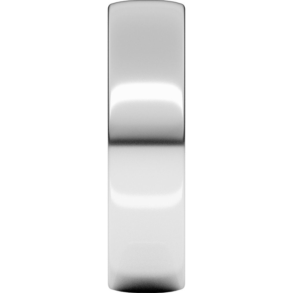 14K White Gold 6 mm Lightweight Comfort-Fit European-Style Band Size 7