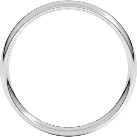 10K White Gold 4 mm Lightweight Comfort-Fit European-Style Band Size 10