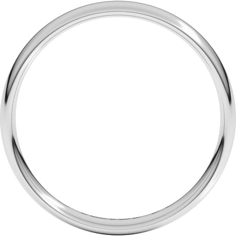 14K X1 White 4 mm European Light Band