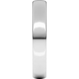 14K White Gold 4 mm Lightweight Comfort-Fit European-Style Band Size 5.5