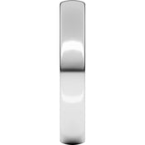 14K White 4 mm Comfort-Fit Lightweight European-Style Band Size 10.5