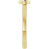 14K Yellow Gold 1/5 CT Natural Diamond Solitaire Bezel-Set Ring