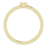 14K Yellow 1/6 CT Natural Diamond Solitaire Bezel-Set Ring