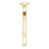 14K Yellow 1/6 CT Natural Diamond Solitaire Bezel-Set Ring