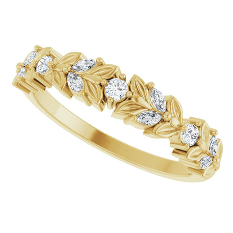 14K Yellow Gold 1/4 CTW Natural Diamond Anniversary Band