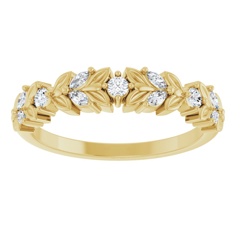 14K Yellow Gold 1/4 CTW Natural Diamond Anniversary Band