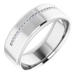 14K White 0.08 CTW Natural Diamond Band