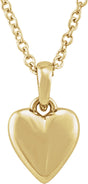 14K Yellow Youth Heart 15" Necklace